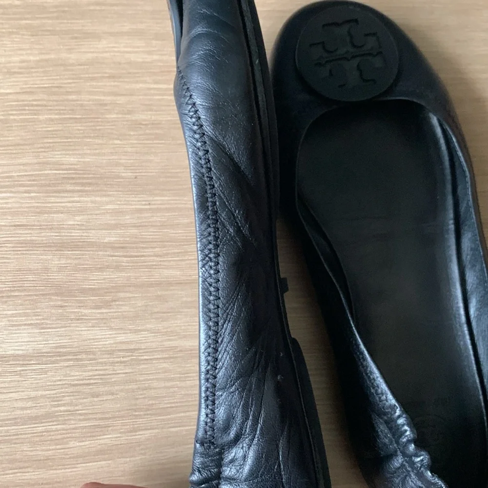 Tory Burch minnie travel ballet flats, black 7.5 - Picture 5 of 6